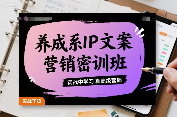 养成系IP文案营销密训班,实战中学习真高级营销-网创之家