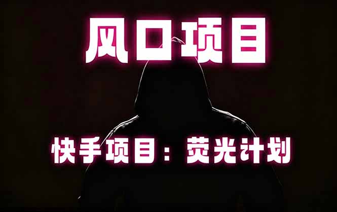 快手风口项目，荧光计划托管，长期稳定，适合批量做-网创之家