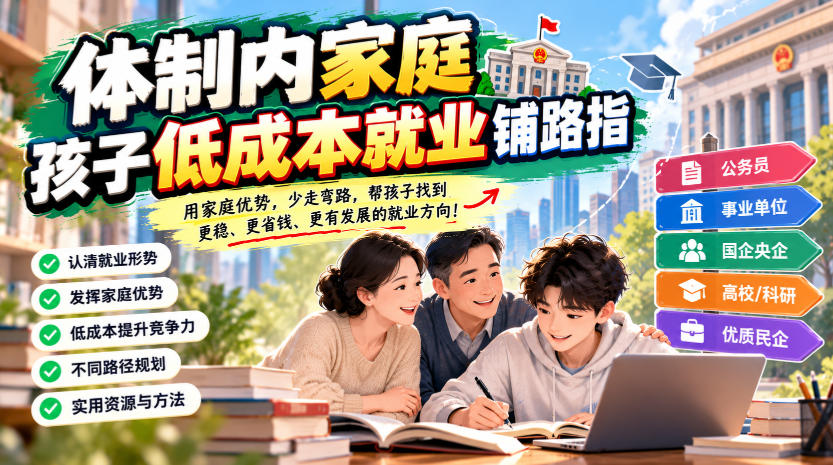 某公众号付费文章：体制内家庭，孩子低成本就业铺路指-网创之家