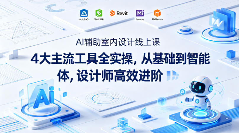 AI辅助室内设计线上课｜4大主流工具全实操，从基础到智能体，设计师高效进阶-网创之家