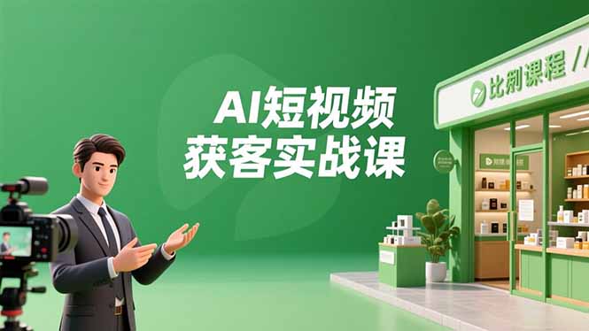 AI短视频获客实战课，数字人创作、实体行业应用、精准引流，30天获取客源月入6万+-网创之家