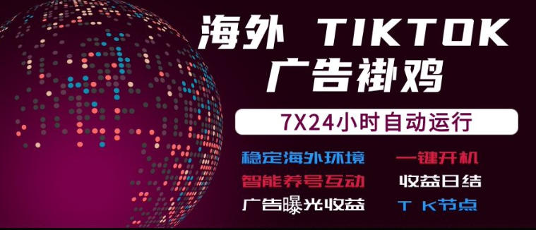 海外TikTok挂G流量变现，7X24自动运行，广告曝光收益，收益日结【揭秘】-网创之家