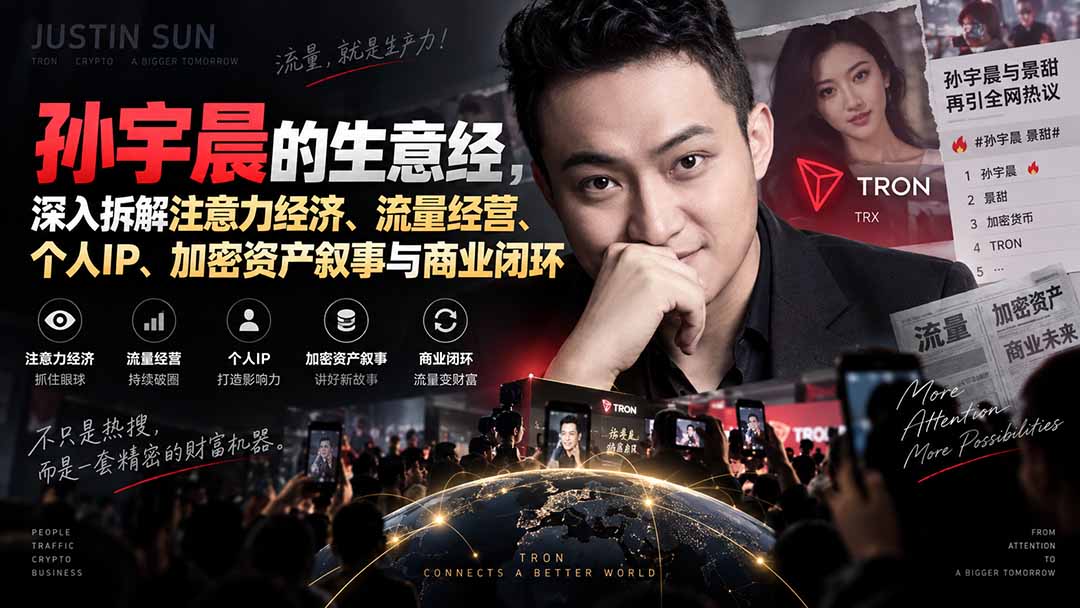 某星球精华文章——孙宇晨的生意经，深入拆解注意力经济、流量经营、个人IP、加密资产叙事与商业闭环-网创之家