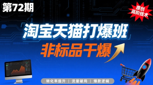 淘宝天猫打爆班原创高阶技术第72期，非标品干爆-网创之家