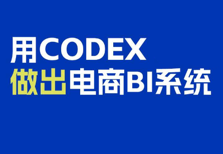 电商108将·用Codex做出电商BI系统-网创之家