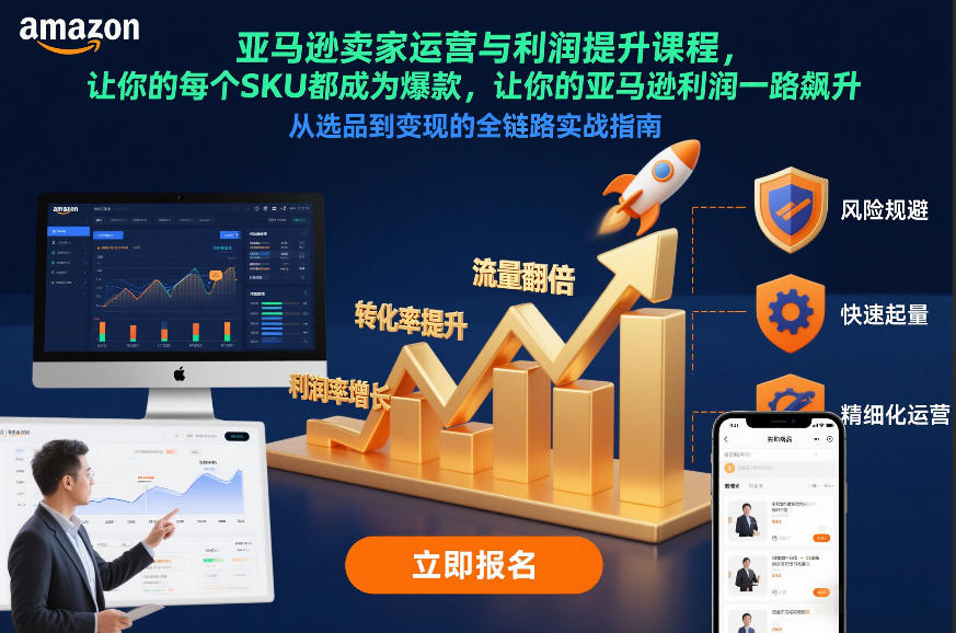 亚马逊卖家运营与利润提升课程，让你的每个SKU都成为爆款，让你的亚马逊利润一路飙升(更新12月)-网创之家