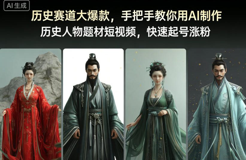 历史赛道大爆款,手把手教你用AI制作历史人物题材短视频,快速起号涨粉-网创之家