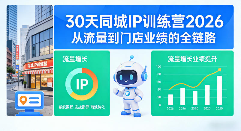 30天同城IP训练营2026年，从流量到门店业绩的全链路-网创之家