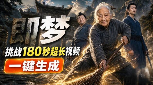 即梦挑战180秒超长视频！一键生成3分钟电影？完整制作流程详细分享！-网创之家