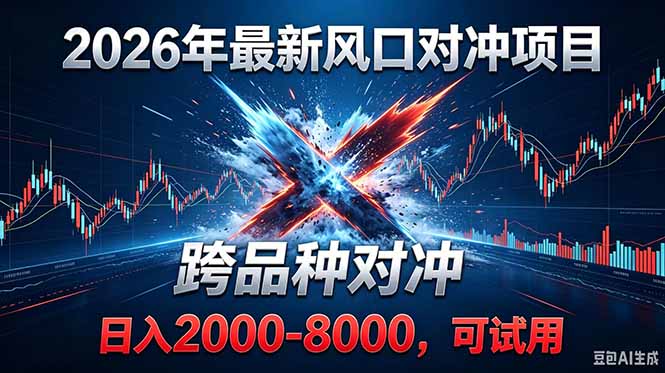 2026创业新风口！最新对冲！跨品种对冲！日收益2000-6000+-网创之家