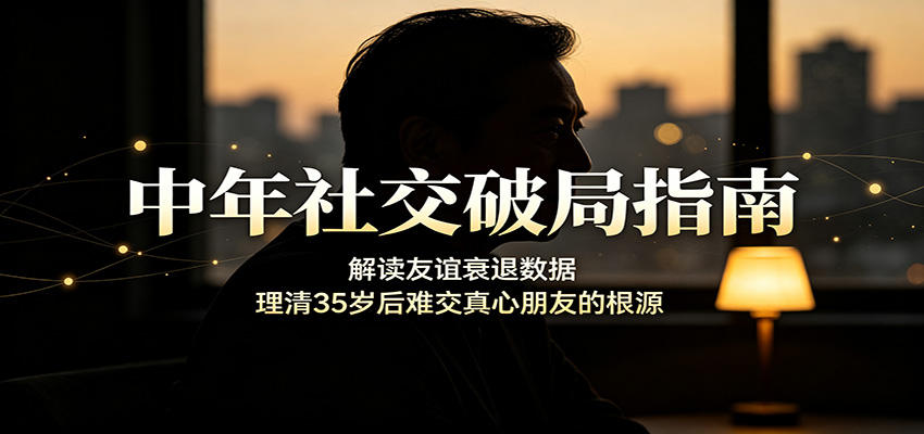 中年社交破局指南：解读友谊衰退数据，理清35岁后难交真心朋友的根源-网创之家