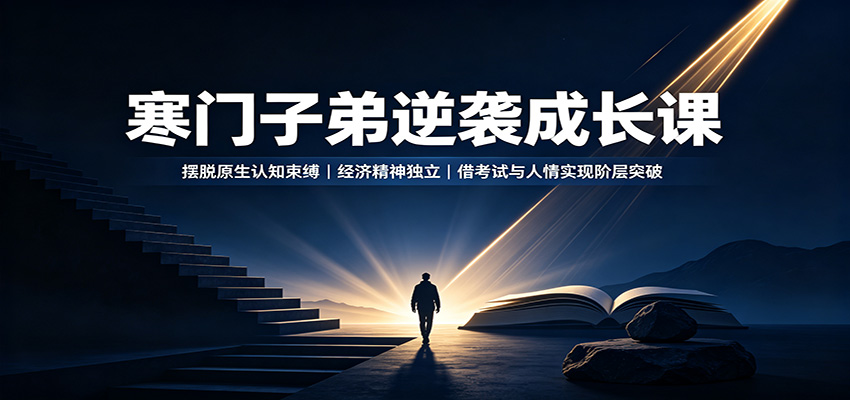 寒门子弟逆袭成长课：摆脱原生认知束缚，经济精神独立，借考试与人情实现阶层突破-网创之家