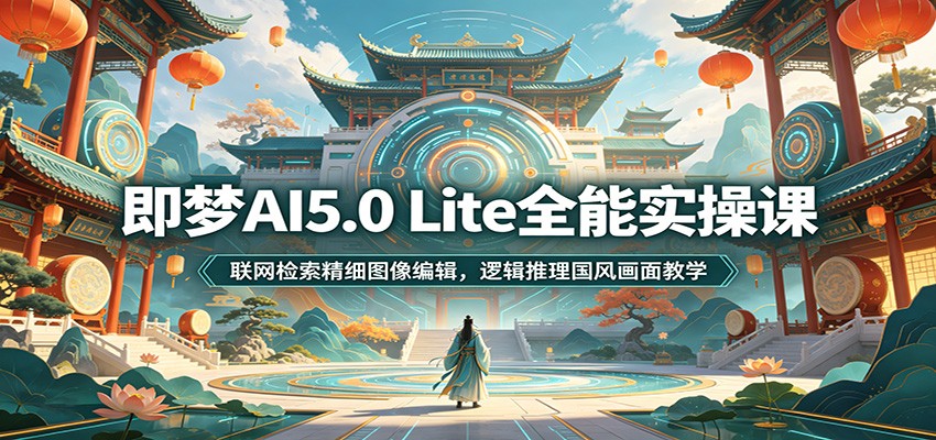 即梦AI5.0 Lite全能实操课：联网检索精细图像编辑，逻辑推理国风画面教学-网创之家