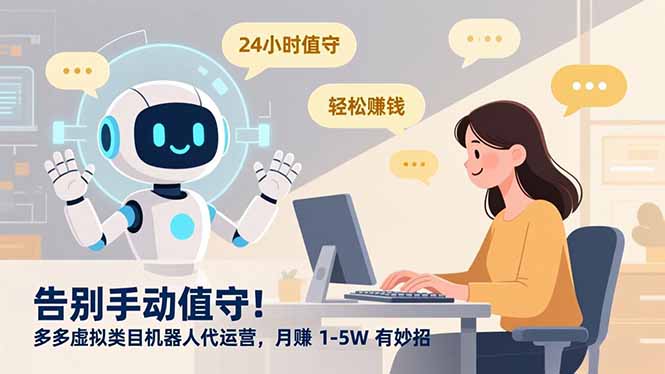 告别手动值守！多多虚拟类目机器人代运营，月赚 1-5W 有妙招-网创之家