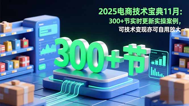 2025电商技术宝典11月:200+节实时更新实操案例,可技术变现亦可自用放大-网创之家