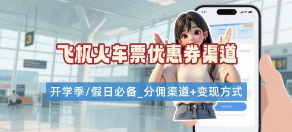 学生党必看！机票火车票优惠券申请渠道 + 项目打法，开学季节日速存-网创之家