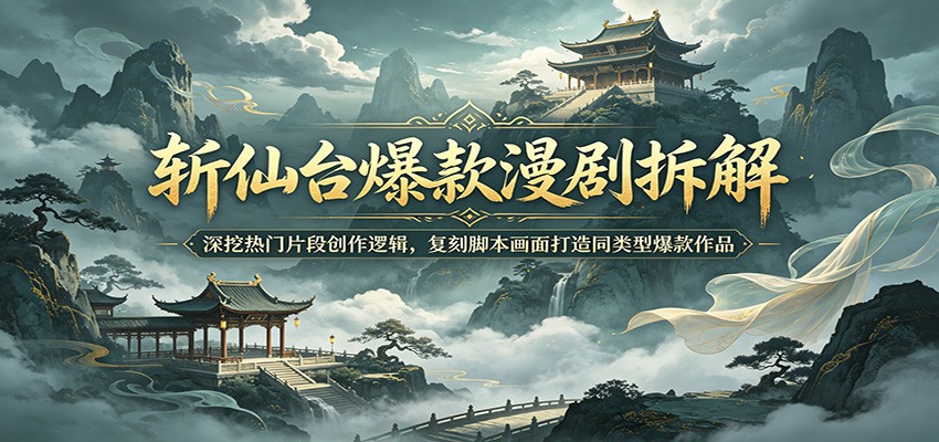 斩仙台爆款漫剧拆解：深挖热门片段创作逻辑，复刻脚本画面打造同类型爆款作品-网创之家