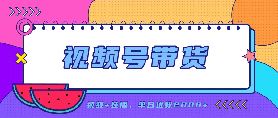 日入2000+的副业,视频号带货,一部手机改写人生篇章,无需投资-网创之家