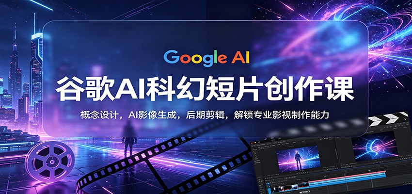 谷歌AI科幻短片创作课：概念设计，AI影像生成，后期剪辑，解锁专业影视制作能力-网创之家