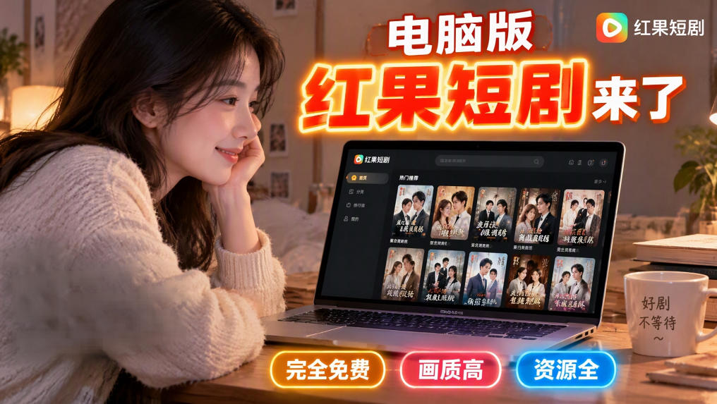 手机看短剧费眼？电脑版红果短剧来了，完全免费、画质高、资源全-网创之家
