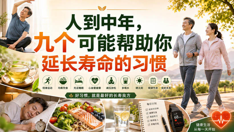 付费文章：人到中年，九个可能帮助你延长寿命的习惯-网创之家