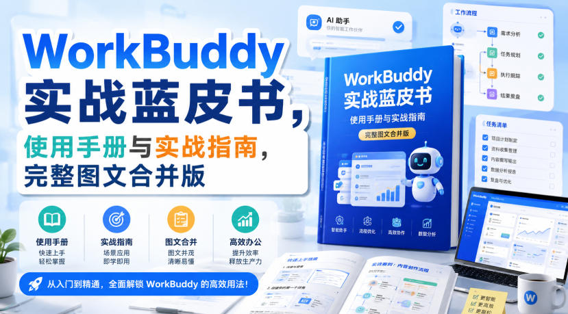 WorkBuddy实战蓝皮书，使用手册与实战指南，完整图文合并版-网创之家