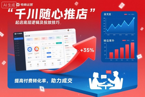 千川随心推起店底层逻辑及投放技巧,提高付费转化率,助力成交-网创之家