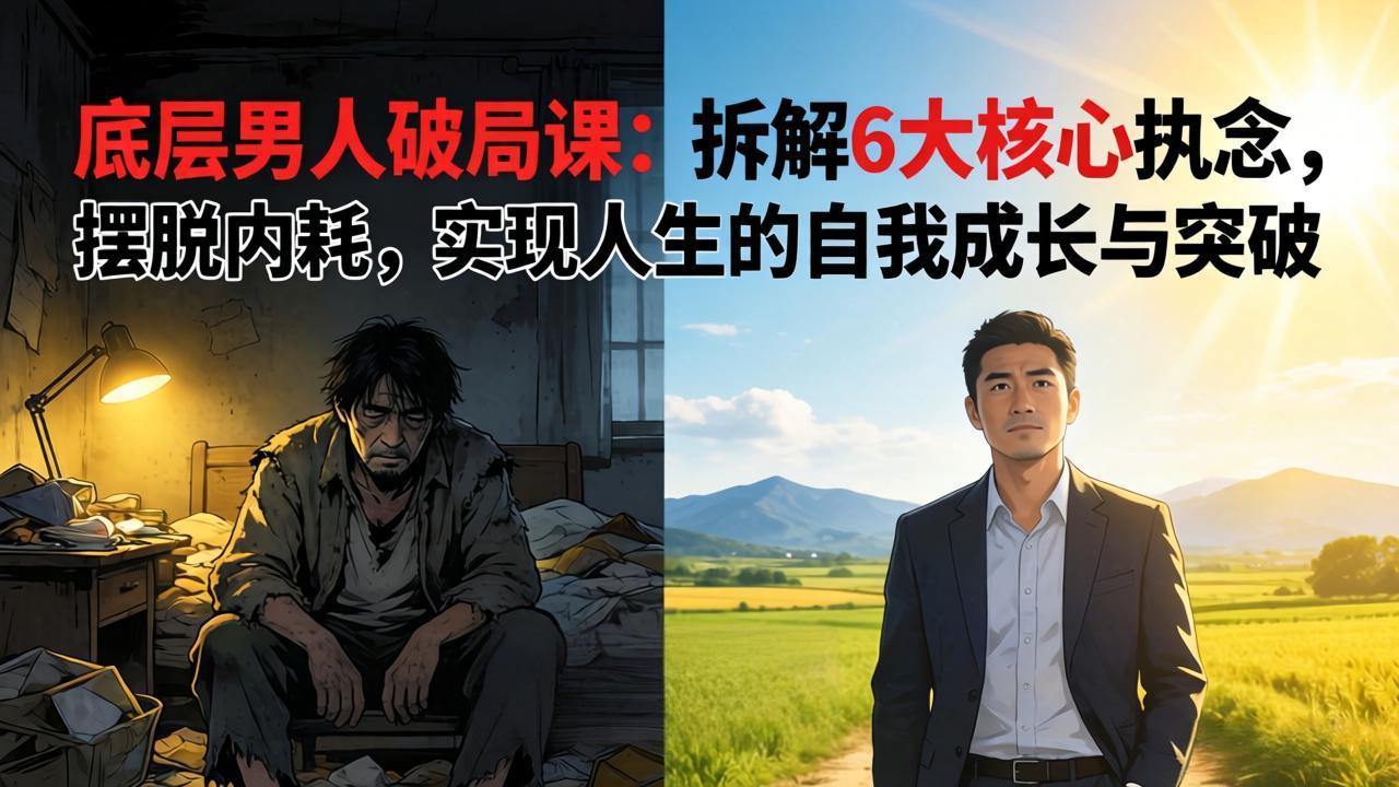 付费文章：底层男人破局课：拆解 6 大核心执念，摆脱内耗，实现人生的自我成长与突破-网创之家