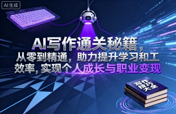 AI写作通关秘籍,从零到精通,助力提升学习和工作效率,实现个人成长与职业变现-网创之家