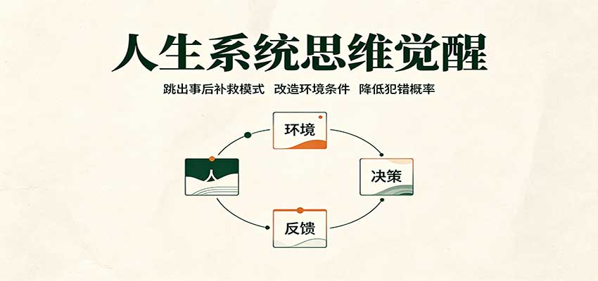 人生系统思维觉醒：跳出事后补救模式，改造环境条件，降低犯错概率-网创之家