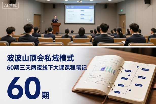 波波山顶会私域模式60期三天两夜线下大课课程笔记(文档)-网创之家