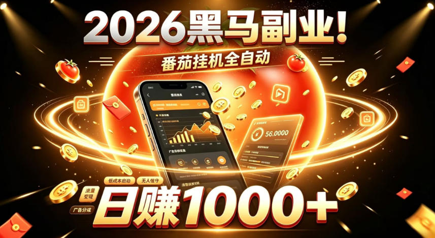 2026黑马副业！番茄挂G全自动日入1000+，操作最简单、门槛最低的线上轻资产项目【揭秘】-网创之家