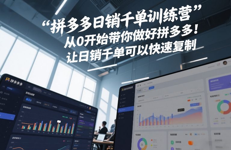 拼多多日销千单训练营，从0开始带你做好拼多多，让日销千单可以快速复制(更新26年8月)-网创之家