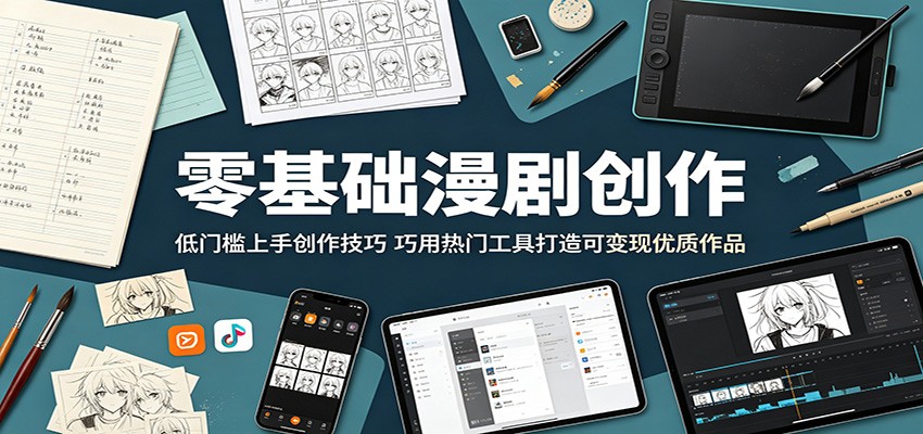 零基础漫剧创作：低门槛上手创作技巧，巧用热门工具打造可变现优质作品-网创之家