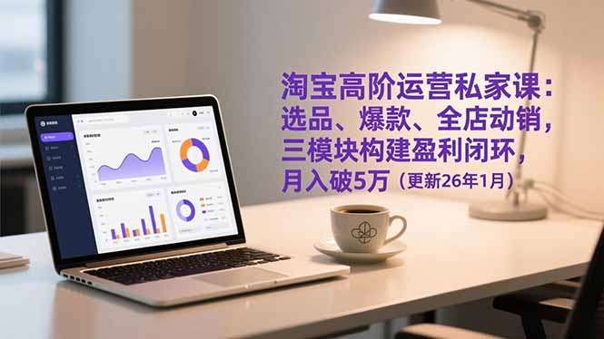 淘宝高阶运营私家课：选品、爆款、全店动销，三模块构建盈利闭环，月入破5万(更新26年1月-网创之家