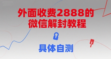 外面收费2888的微信解封教程,具体自测-网创之家